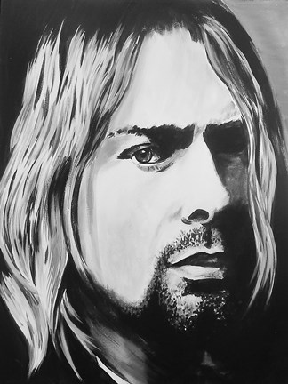 Framed Kurt Cobain Print