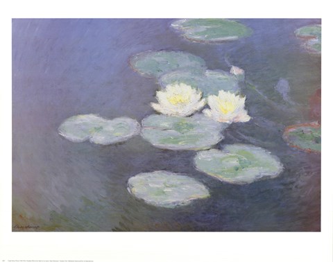Framed Nympheas Effet Du Soir Print