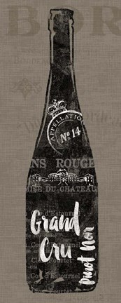 Framed Linen Wine I Print