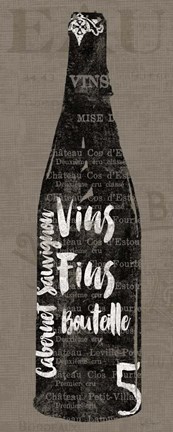 Framed Linen Wine II Print