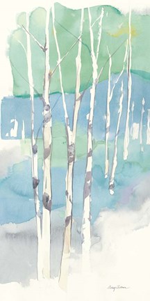 Framed Aspens Panel II Print
