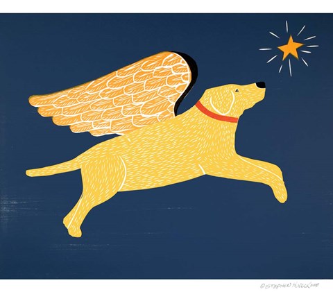 Framed Dreaming Yellow Print