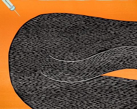 Framed Getting a Shot Print