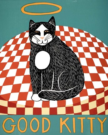 Framed Good Kitty Print
