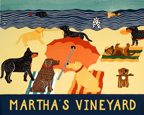 Framed Ocean Ave Martha&#39;s Vineyard Print