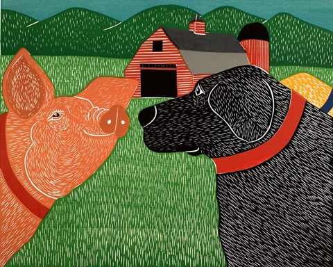 Framed Sally Goes To The Farm Print