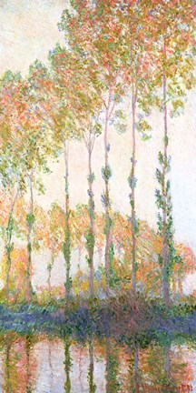Framed Poplars on the Banks of the Epte, Autumn, 1891 Print
