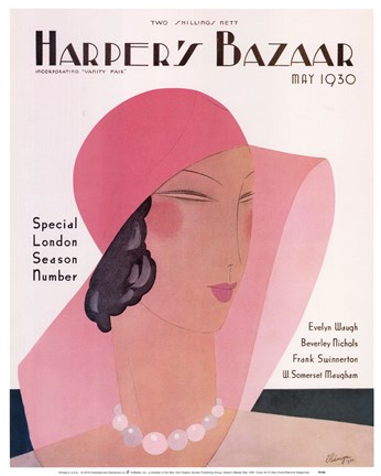 Framed Harper's Bazaar May 1930 Print