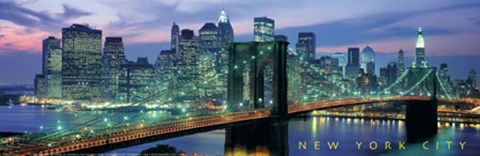 Framed NYC Brooklyn Bridge Print