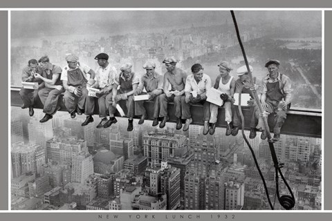 Framed New York Lunch Print