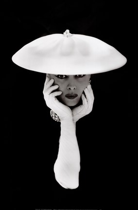 Framed White Silk Print