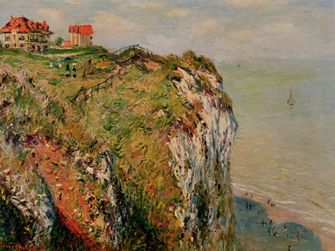 Framed Cliff at Dieppe, 1882 Print