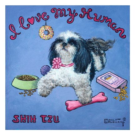 Framed I Love My Human Print