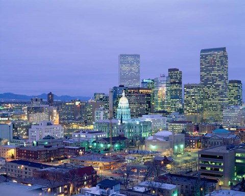 Framed State Capitol Building, Denver, Colorado Print
