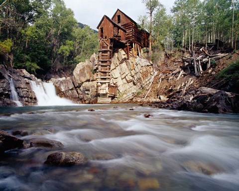 Framed Old Saw Mill, Marble, Colorado Print