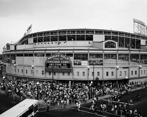 Framed Wrigley Field, Chicago, Cook County, Illinois Print