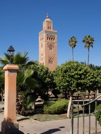 Framed Koutoubia Minaret built by Yacoub el Mansour, Marrakesh, Morocco Print