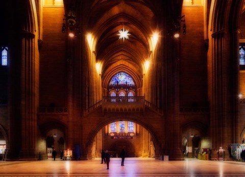 Framed Liverpool Cathedral, Church of England, Merseyside, England Print