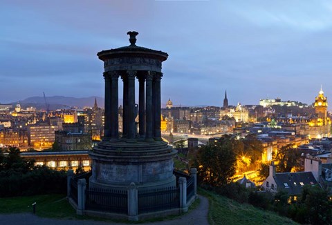 Framed Dougald Stewart Monument on Calton Hill, Edinburgh, Scotland Print
