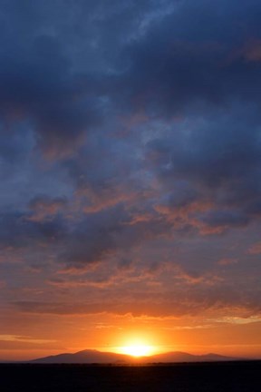 Framed Cloudy Sunset Sky, Ndutu, Ngorongoro Conservation Area, Tanzania Print