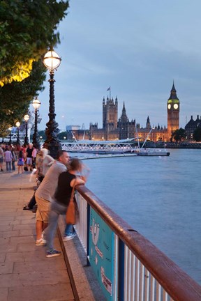 Framed Big Ben and Houses of Parliament, City of Westminster, London, England Print