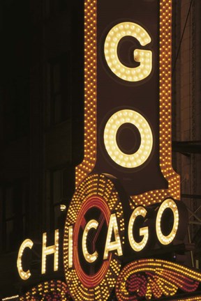 Framed Chicago Neon Sign Print