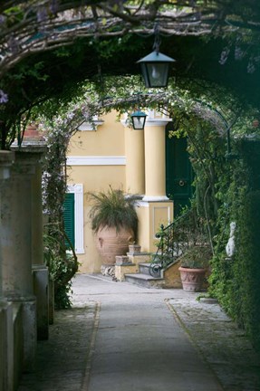 Framed Lanterns in a Garden, Capri, Naples, Italy Print