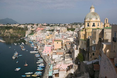 Framed Procida, Naples, Campania, Italy Print