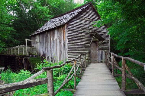 Framed Cable Mill at Cades Cove, Tennessee Print