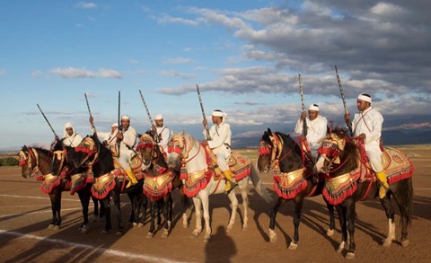 Framed Berber Horsemen, Dades Valley, Morocco Print