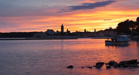 Framed Island of Rab, Kvarner Region, Dalmatia, Croatia Print