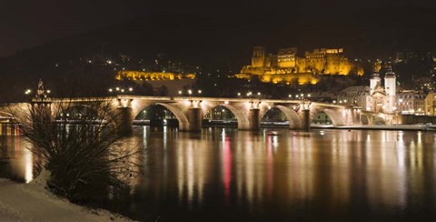 Framed Carl Theodor Bridge, Heidelberg, Baden-Wurttemberg, Germany Print