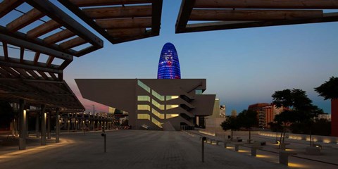 Framed Museum in a City, Disseny Hub Barcelona, Spain Print