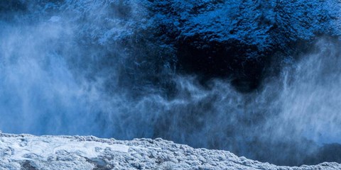 Framed Wintertime by Gullfoss Waterfalls, Iceland Print