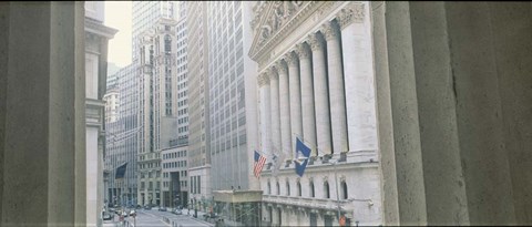 Framed New York Stock Exchange Wall, New York, NY Print