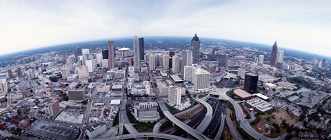 Framed Ariel View of Atlanta, Georgia Print