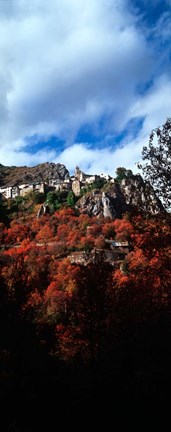 Framed Roubion Village, Provence-Alpes-Cote d&#39;Azur, France Print