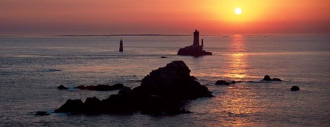 Framed La Vieille Lighthouse, Finistere, Brittany, France Print