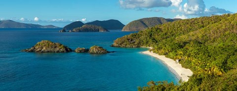 Framed Trunk Bay and beach, St. John, US Virgin Islands Print