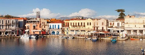 Framed Venetian Harbour, Rethymno, Crete, Greece Print