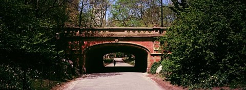 Framed Footbridge in Central Park, Manhattan, New York City Print