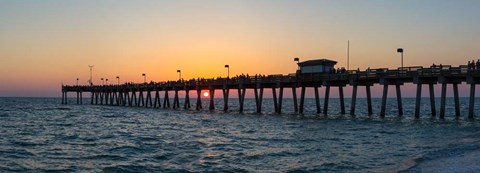 Framed Venice Pier on the Gulf of Mexico, Venice, Florida Print