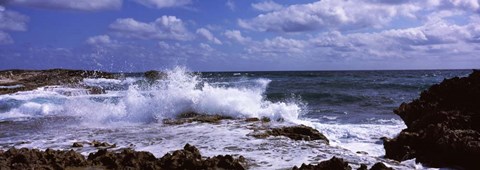 Framed Coastal Waves, Cozumel, Mexico Print