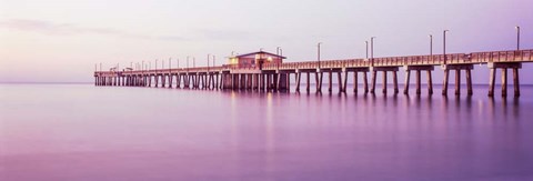 Framed Gulf State Park Pier, Gulf Shores, Baldwin County, Alabama Print