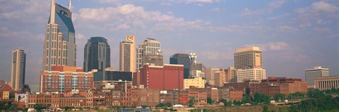 Framed Skyline of Nashville, TN Print