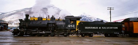 Framed Steam Train, Durango and Silverton Narrow Gauge Railroad, Colorado Print