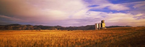 Framed Grain Elevator, Fairfield, ID Print