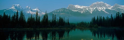 Framed Three Sisters Mountain, Mount Lawrence Grassi, Alberta, Canada Print