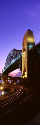 Framed Australia, Sydney, Harbor Bridge (vertical) Print