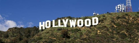 Framed Hollywood Hills Sign, Los Angeles, California Print